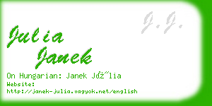 julia janek business card